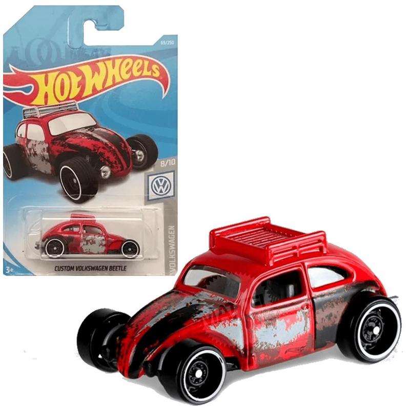 ミニカー Hot Wheels Custom Volkswagen Redline Carrinho Hotwheels Custom Volkswagen Beetle Vermelho - Mattel